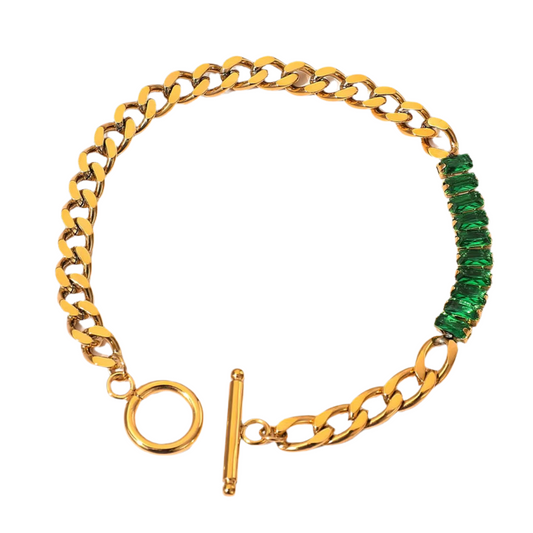 Emerald Chain Bracelet