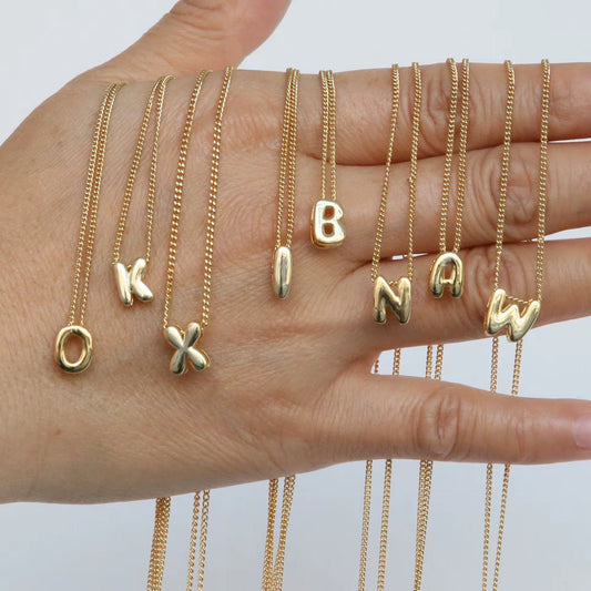 Mini Bubble Letter Necklace