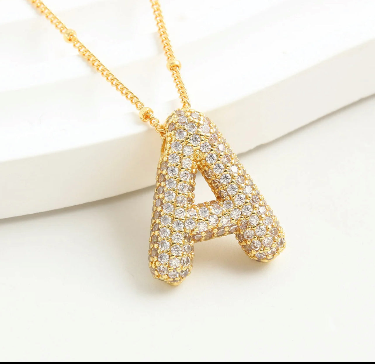 Bubble Letter Neckalace image 0